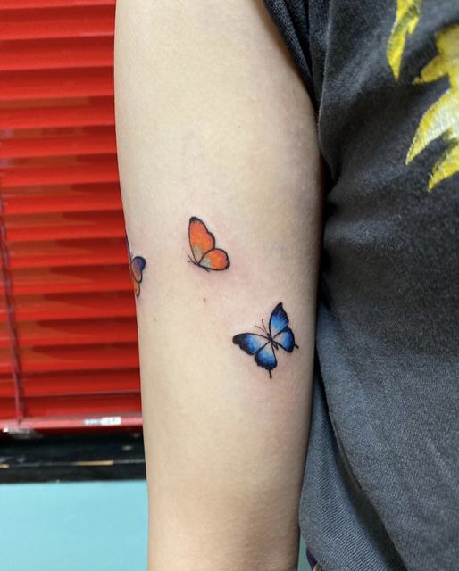 Butterflies tattoo by Deadpigeon (color)