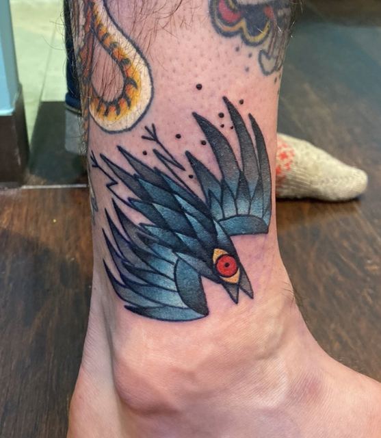 Crow tattoo by Deadpigeon (color)