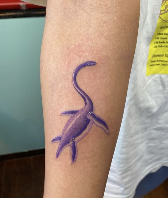 Dinosaur tattoo by Deadpigeon (color)
