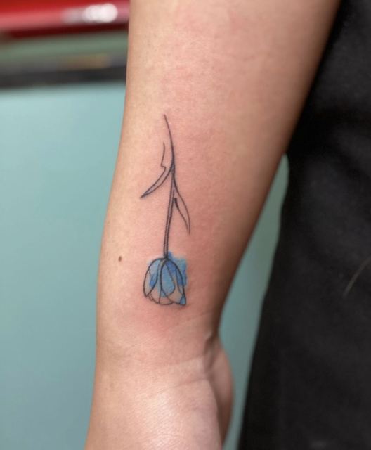 Flower tattoo by Deadpigeon (color)