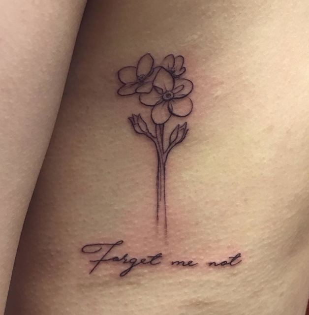 Flower tattoo by Deadpigeon (black & grey)