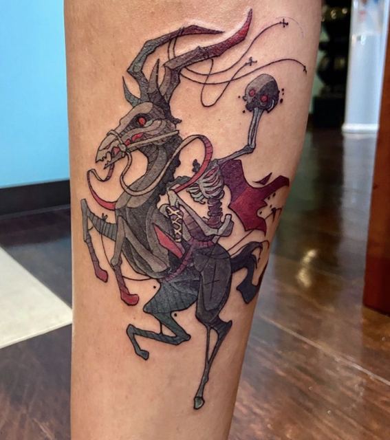 Headless Horseman tattoo by Deadpigeon (color)