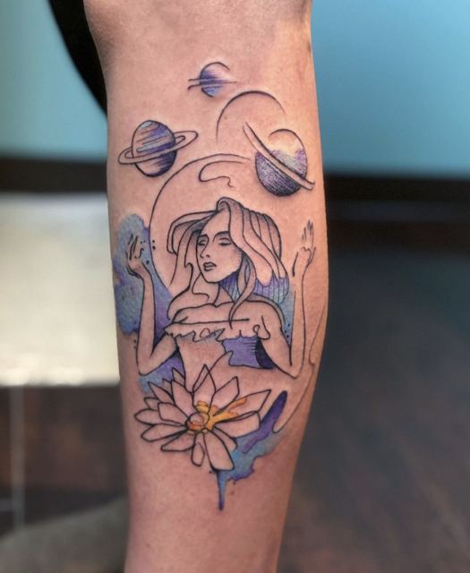 PowerFul Woman tattoo by Deadpigeon (color)