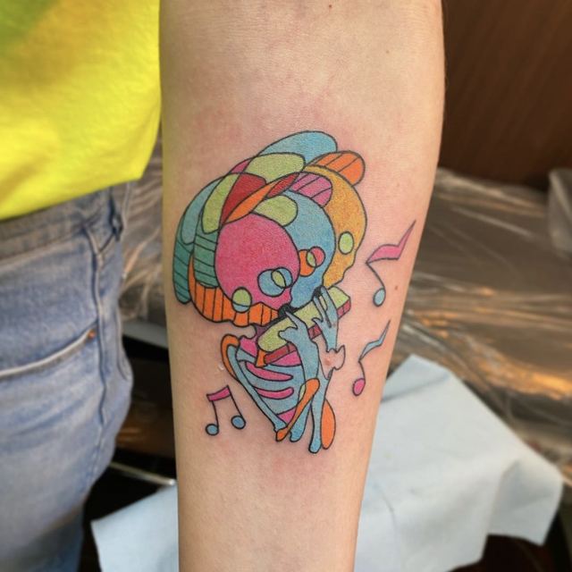 Skeletons tattoo by Deadpigeon (color)