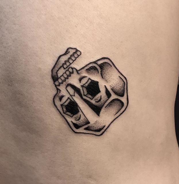Skull tattoo by Deadpigeon (black & grey)