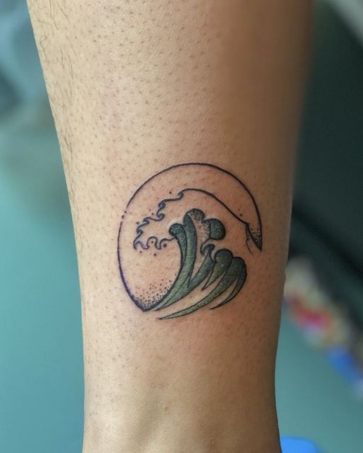 Wave tattoo by Deadpigeon (color)