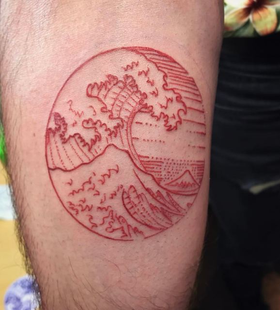 Wave tattoo by Deadpigeon (color)