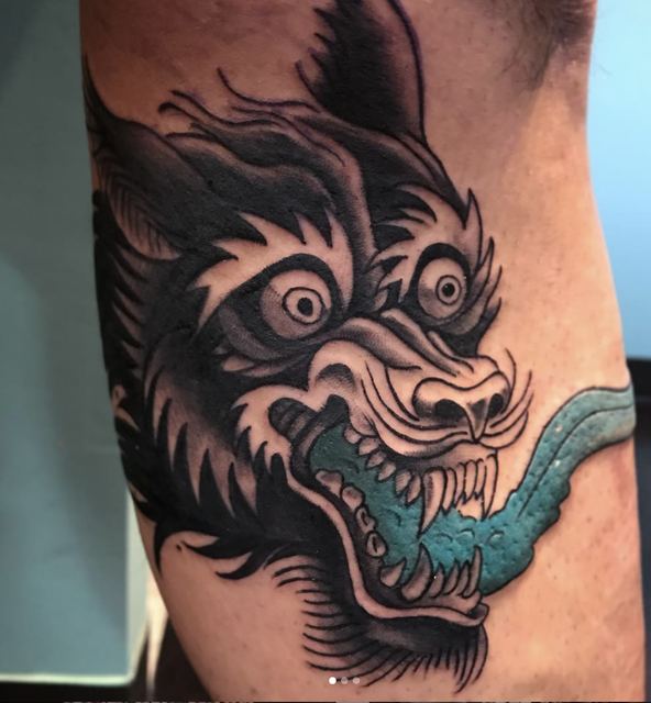 Wolf tattoo by Deadpigeon (color)